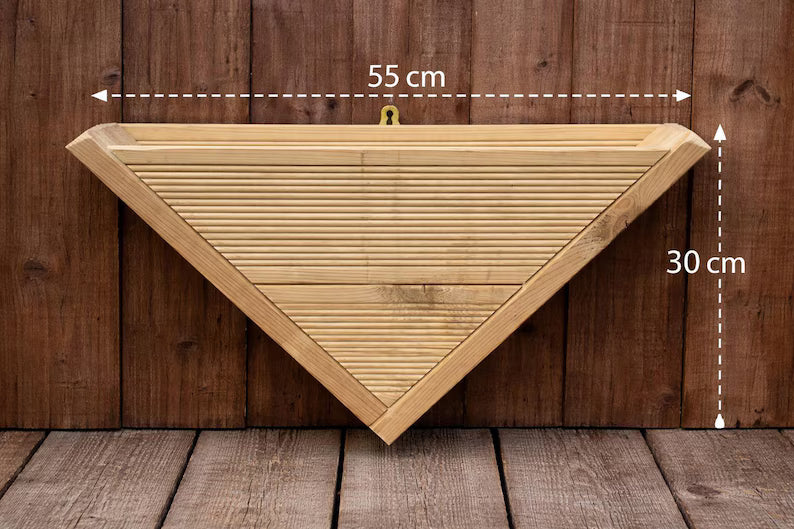 Wooden Triangle Wall Planter, Handcrafted UK Garden Flower Box, Vertical Herb Planter