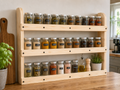 Freestanding Wooden Spice Rack | 3 Tier Pine Kitchen Organiser | FRYDECO