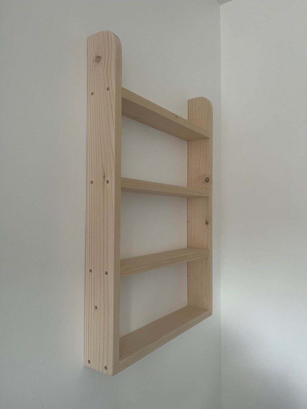 Handmade Wooden Spice Rack | 4 Tier Wall Mounted | FRYDECO