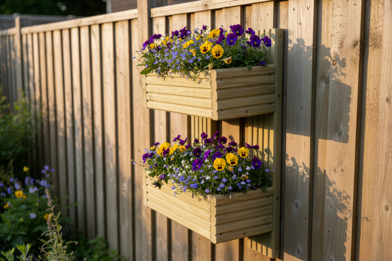 Vertical 2-Tier Wall Planter - Wooden Garden Planter | FRYDECO