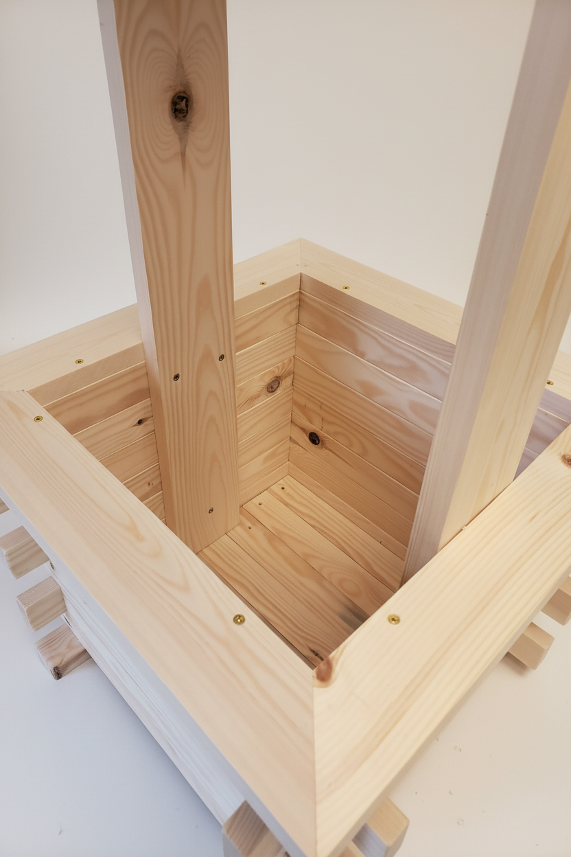 Handmade Solid Pine Wishing Well Planter – Rustic Garden Feature, UK Made