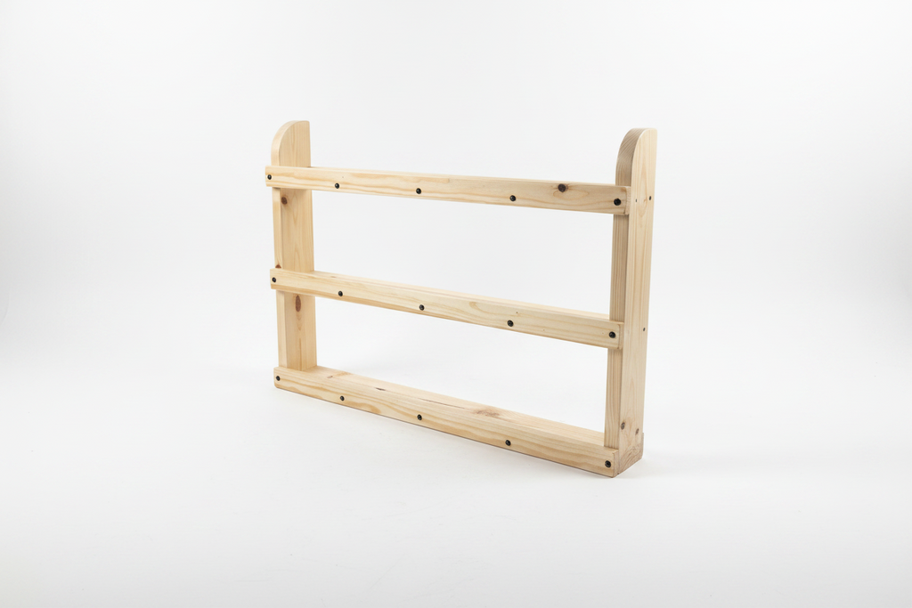 Freestanding Wooden Spice Rack | 3 Tier Pine Kitchen Organiser | FRYDECO