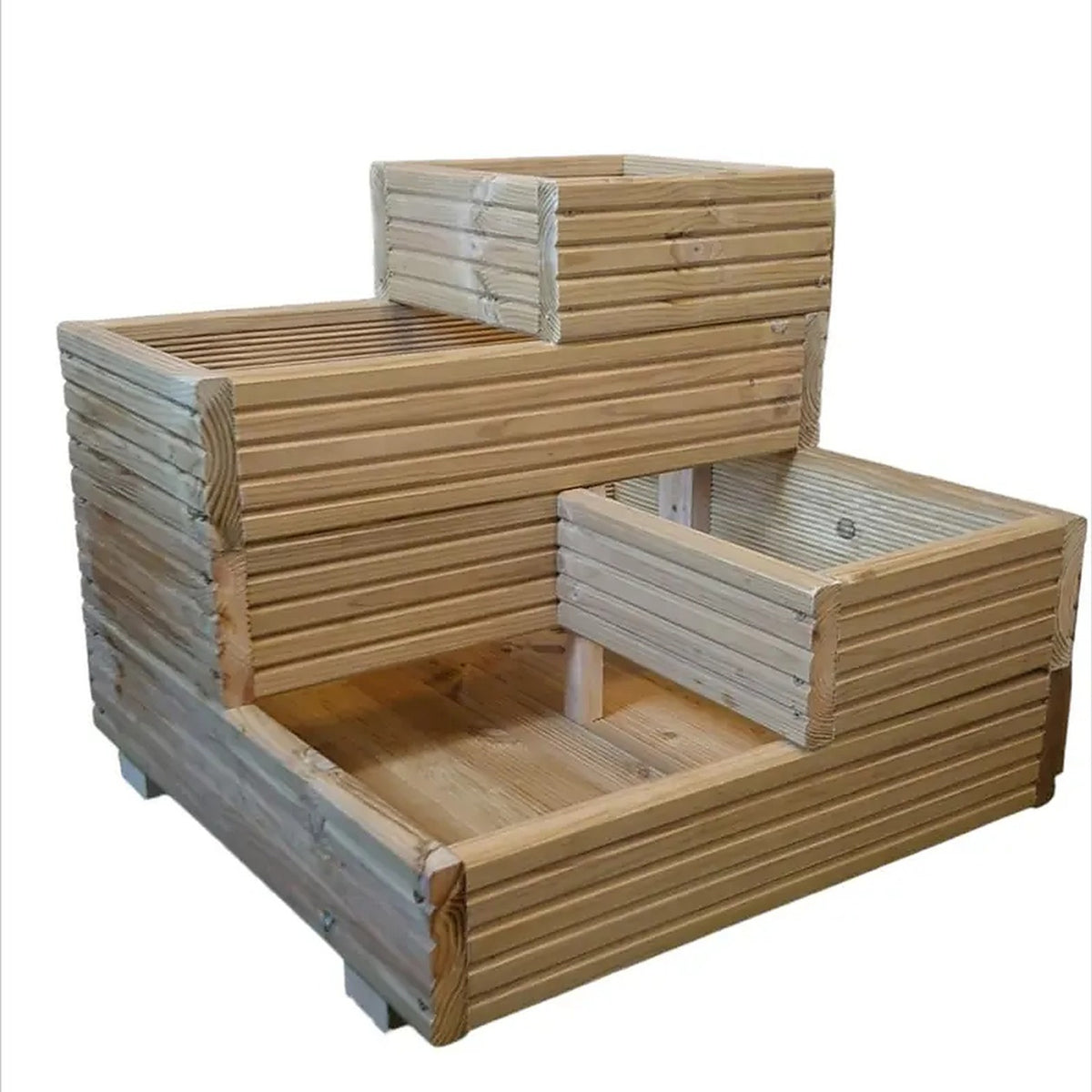 Wooden Corner Planter - Cascade Garden Stand | FRYDECO