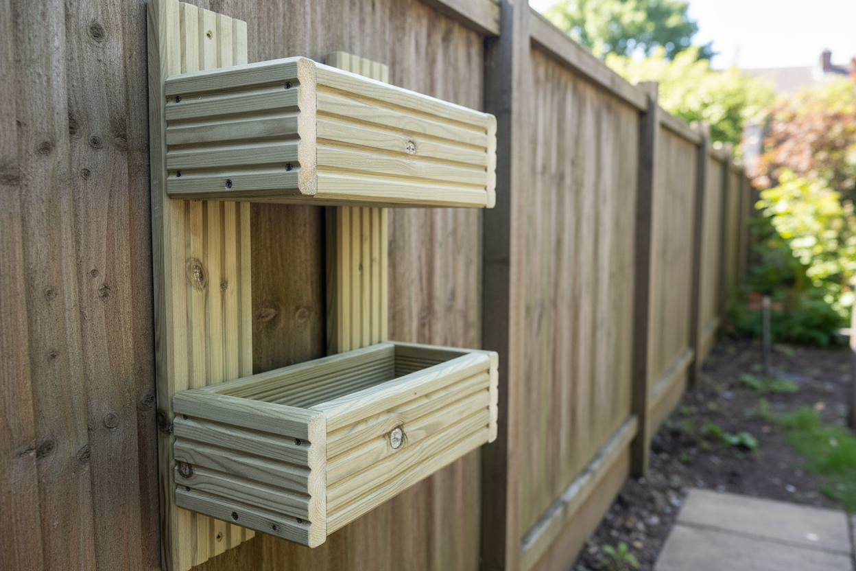 Vertical 2-Tier Wall Planter - Wooden Garden Planter | FRYDECO