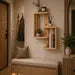 Geometric Solid Pine Shelf – Modern Scandinavian Floating Decor (Handmade)