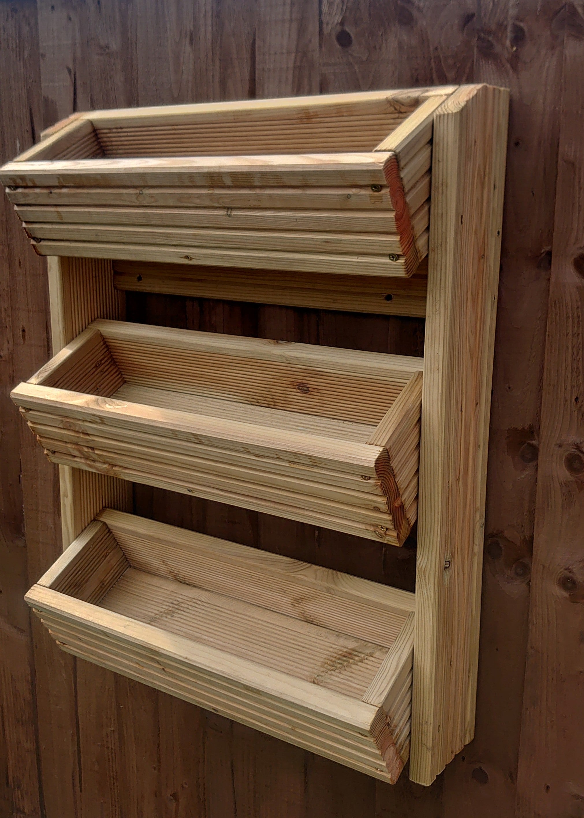 Cascading 3-Tier Wall Planter Box