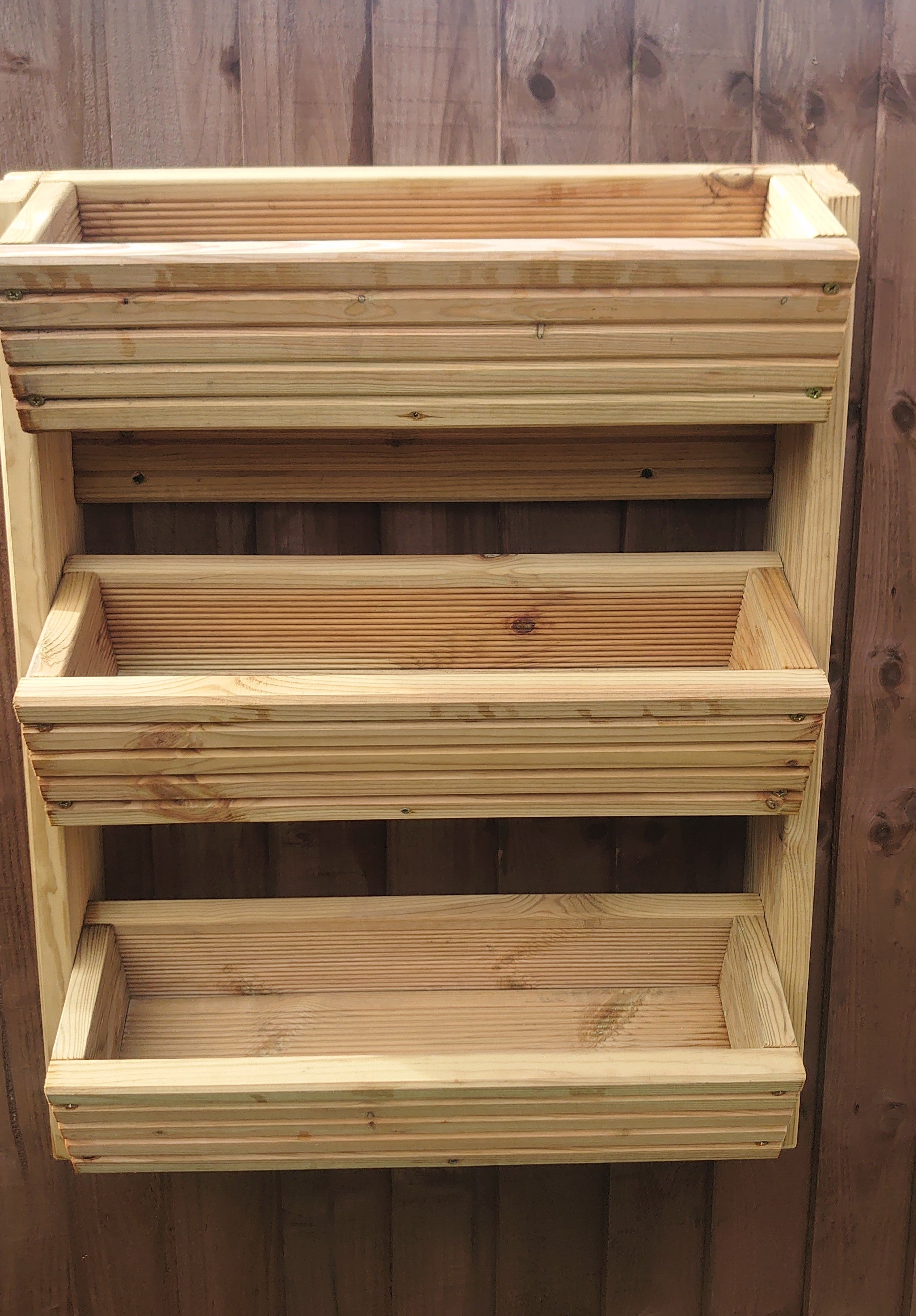 Cascading 3-Tier Wall Planter Box