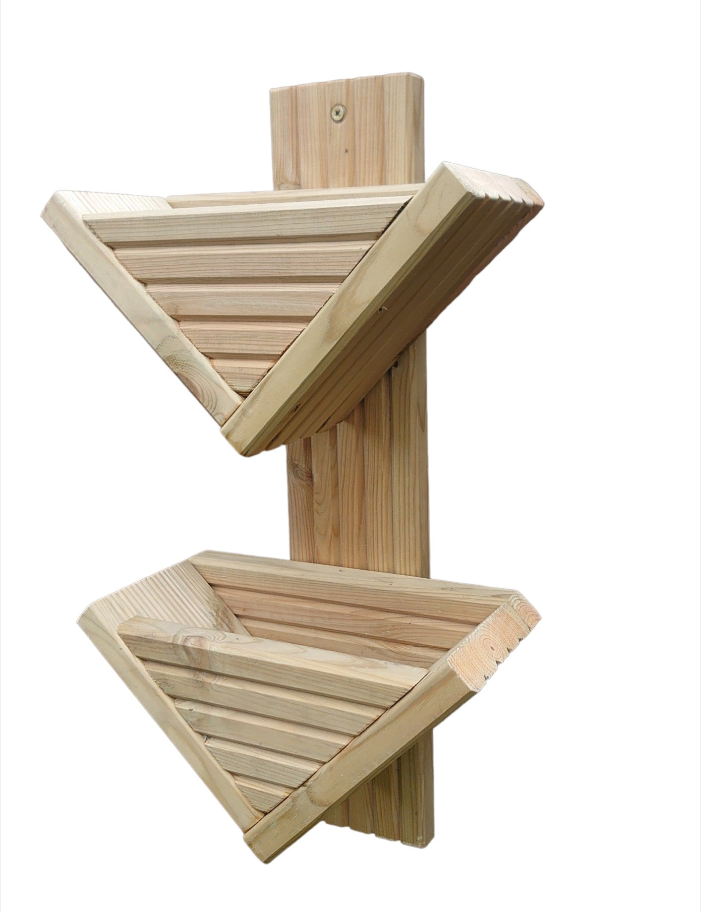 Diamond-Shaped Wall Planter 2 Tier - Geometric Garden Planter | FRYDECO