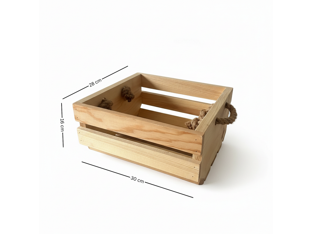 Rustic Rope Handle Fruit Rack | Handcrafted Timber Kitchen Storage | FRYDECO