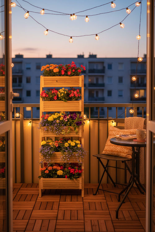 5-Tier Planter - Cozy Balcony with Lights
