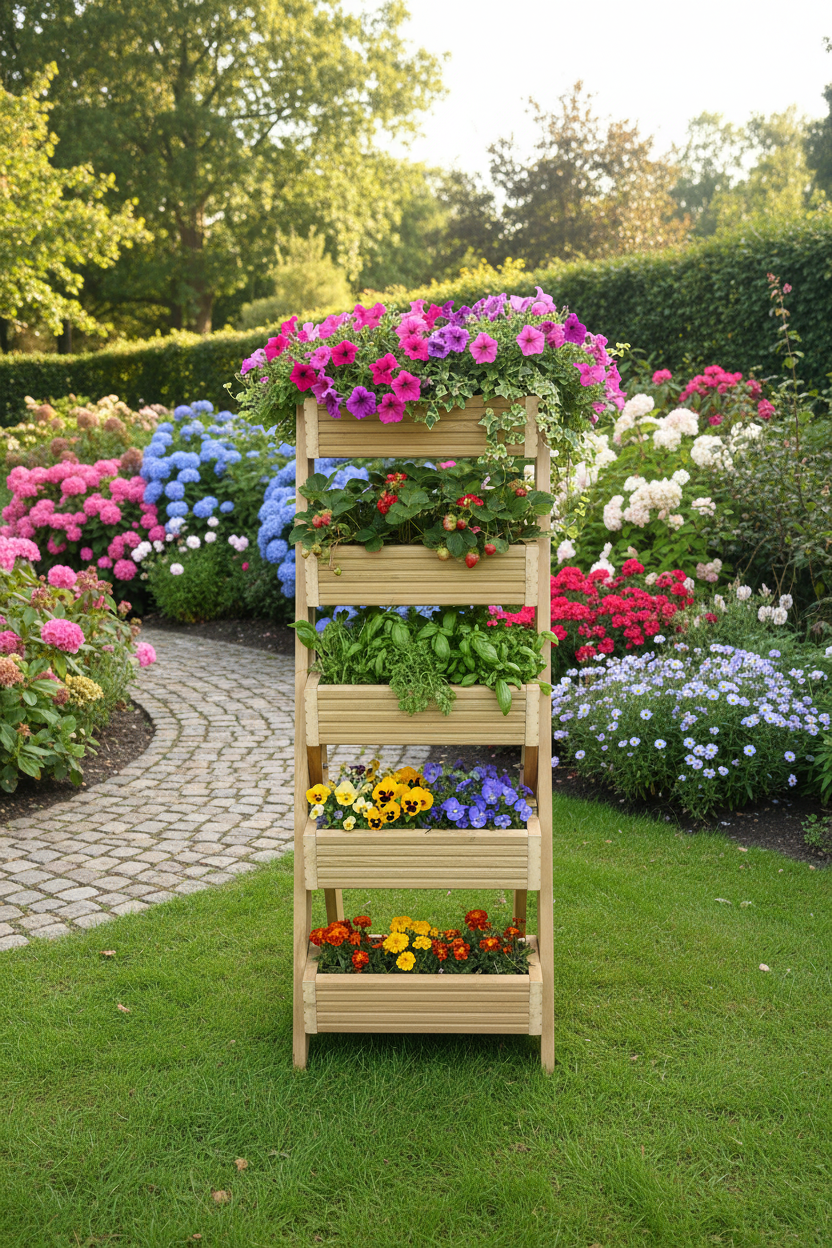 5-Tier Planter - Garden Setting