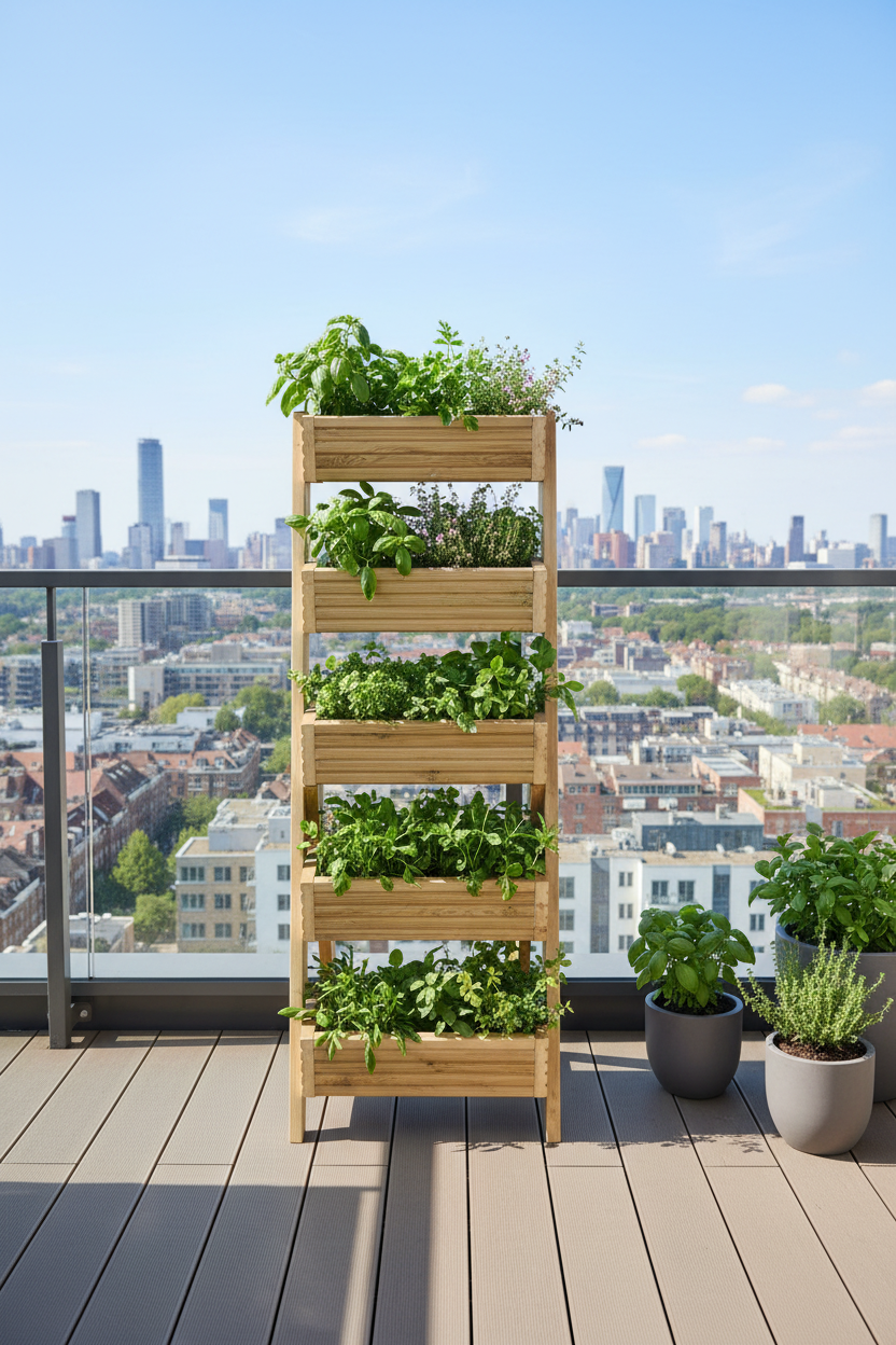 5-Tier Planter - High-Rise Balcony with Herbs