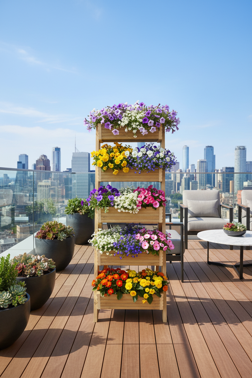 5-Tier Planter - Luxury Balcony Low Flowers