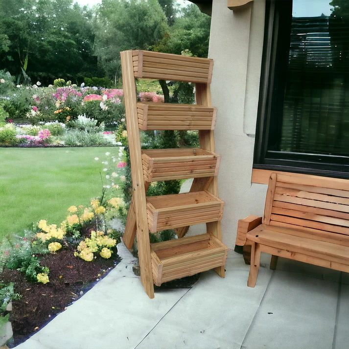 5-Tier Wooden Planter Stand