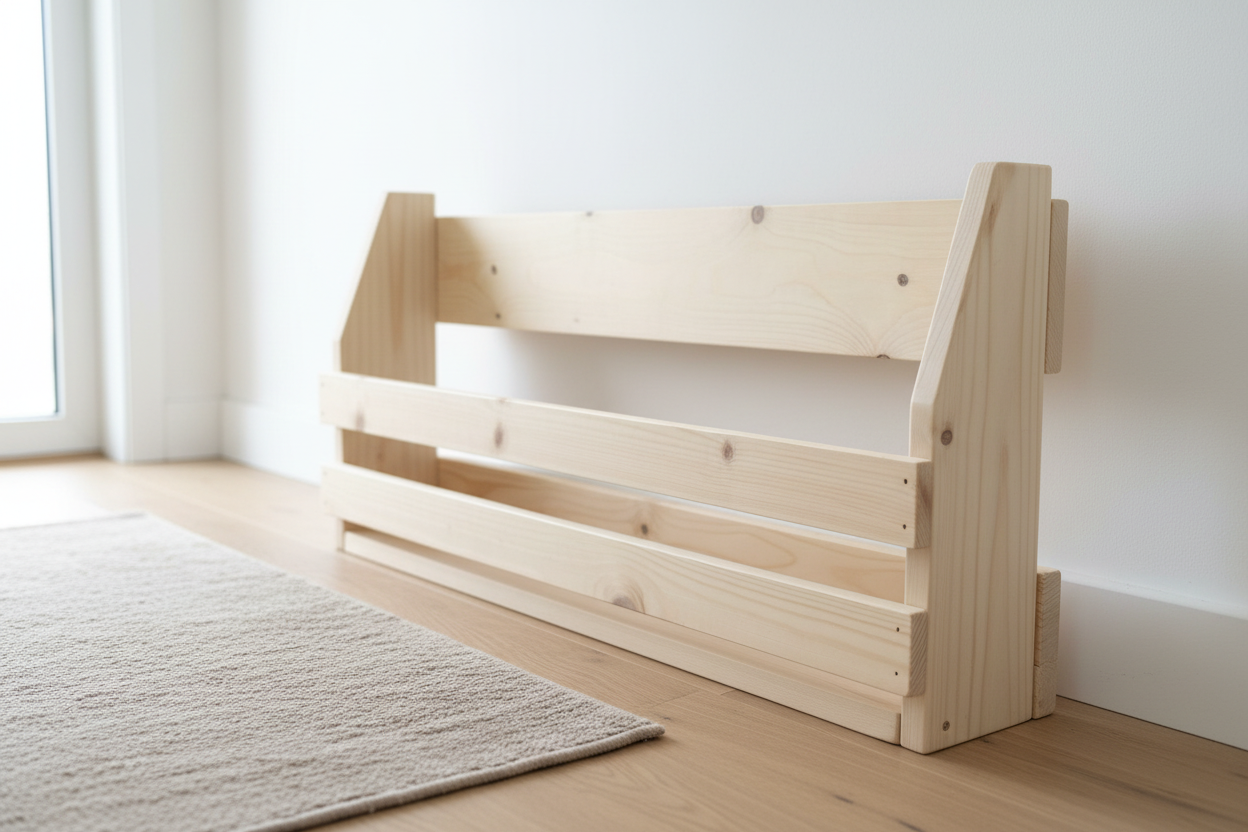 Wall Mounted Shoe Rack | Handmade Wooden Floating Shoe Shelf | FRYDECO