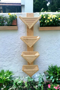 Diamond-Shaped Wall Planter 4 Tier - Geometric Garden Planter | FRYDECO