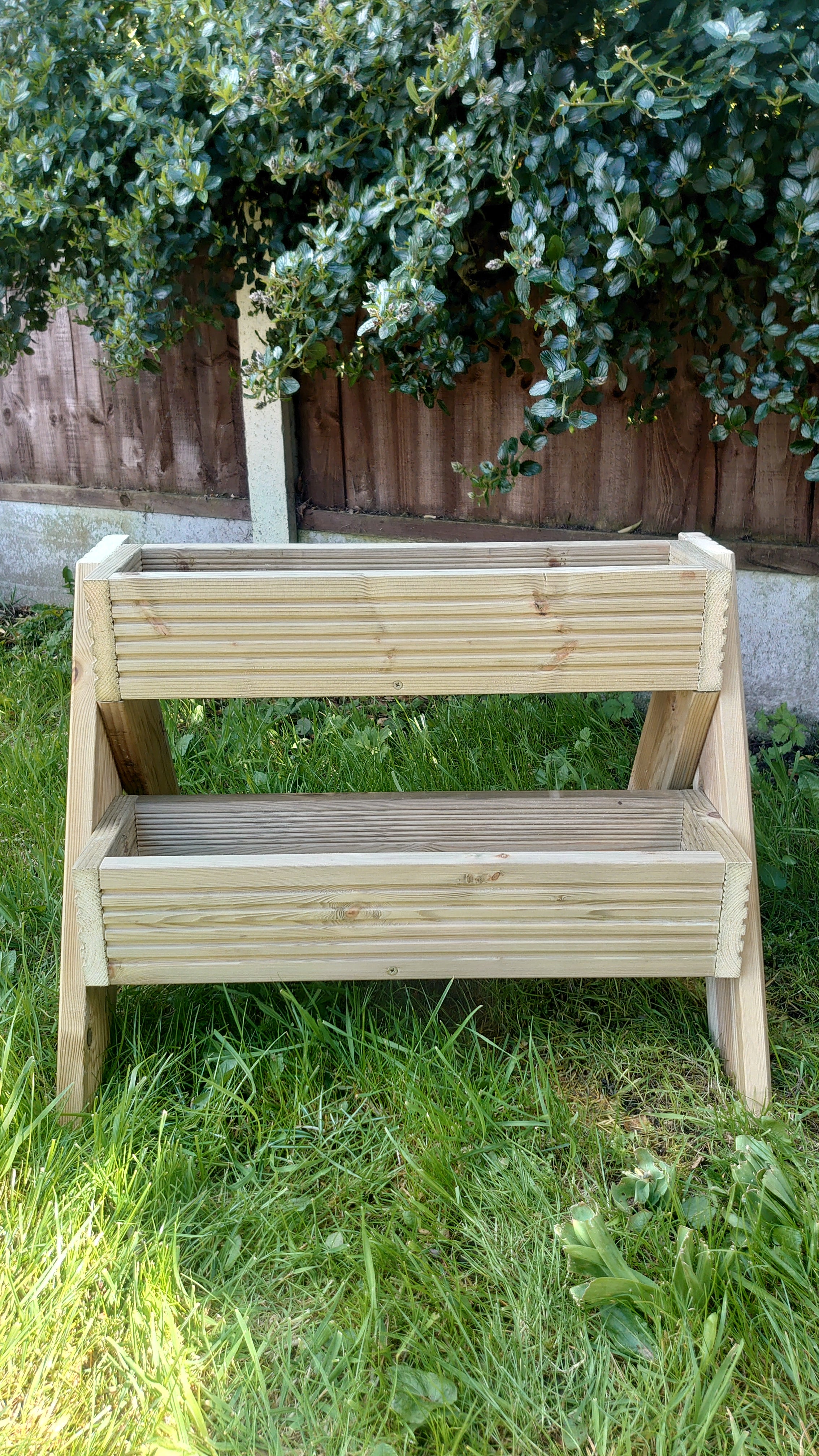 2 -Tier Wooden Planter Stand