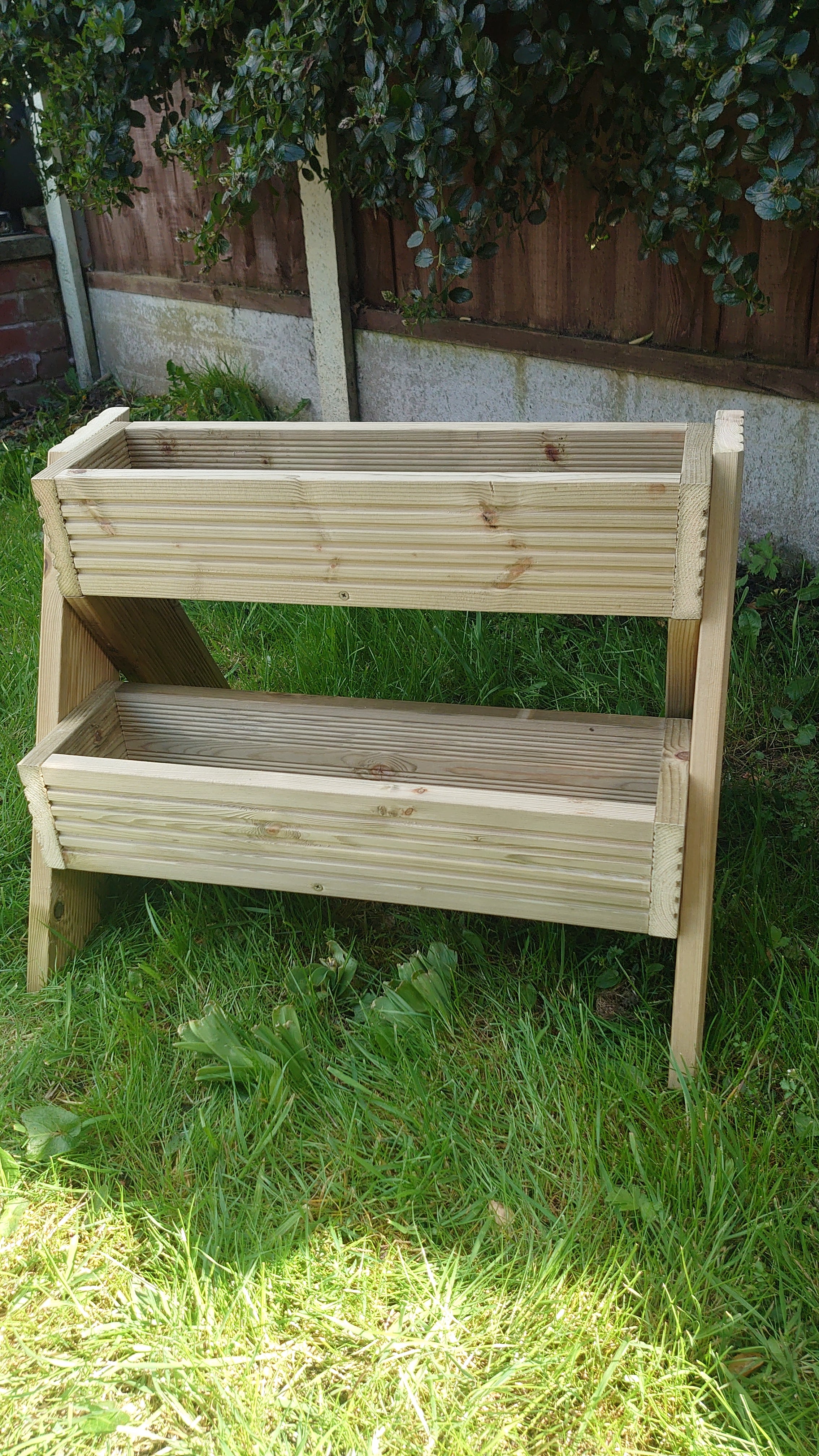 2 -Tier Wooden Planter Stand