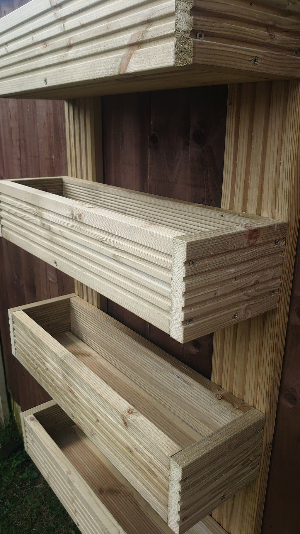 Vertical 4-Tier Wall Planter - Wooden Garden Planter | FRYDECO