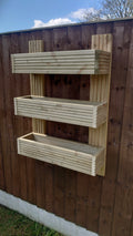Vertical 3-Tier Wall Planter - Wooden Garden Planter | FRYDECO