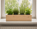Wooden Herb Box Planter | Kitchen Windowsill Indoor Garden | Rustic Farmhouse Style
