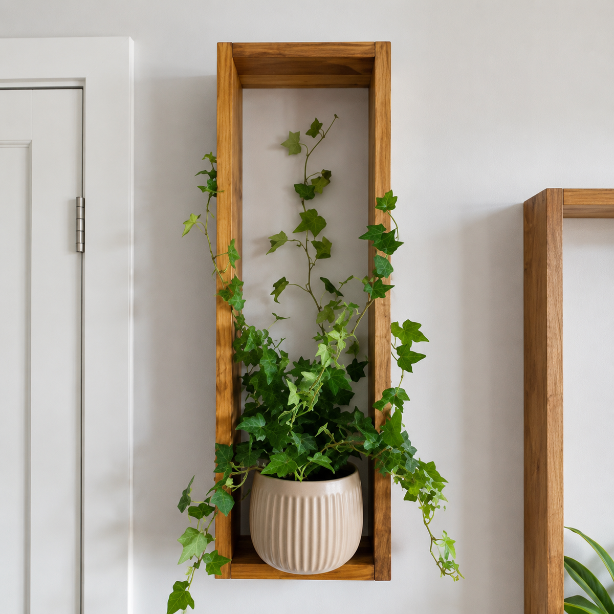 Long Vertical Wall Shelf Set of 2 - Rustic Wood Shelf | FRYDECO