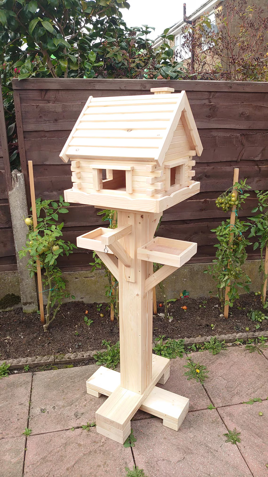 Handcrafted Wooden Bird Feeder House - Garden Bird Feeder | FRYDECO