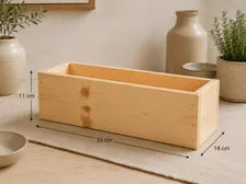 Rustic Wooden Storage Box | Herb Planter | Kitchen Organizer | Handmade Pine Box