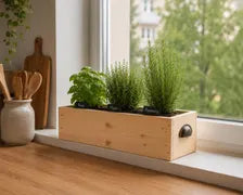 Rustic Wooden Storage Box | Herb Planter | Kitchen Organizer | Handmade Pine Box
