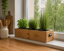 Rustic Wooden Storage Box | Herb Planter | Kitchen Organizer | Handmade Pine Box