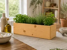 Rustic Wooden Storage Box | Herb Planter | Kitchen Organizer | Handmade Pine Box