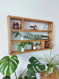 Horizontal Essential Oils Shelf - Wide Wooden Display Shelf | FRYDECO