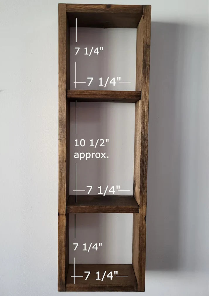 Asymmetric Wooden Wall Shelf Set of 2 - Rustic Plant Shelves | FRYDECO