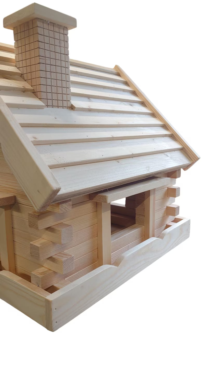 Handcrafted Wooden Bird Feeder House