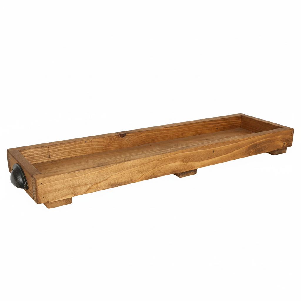 Light pine rustic wooden tray