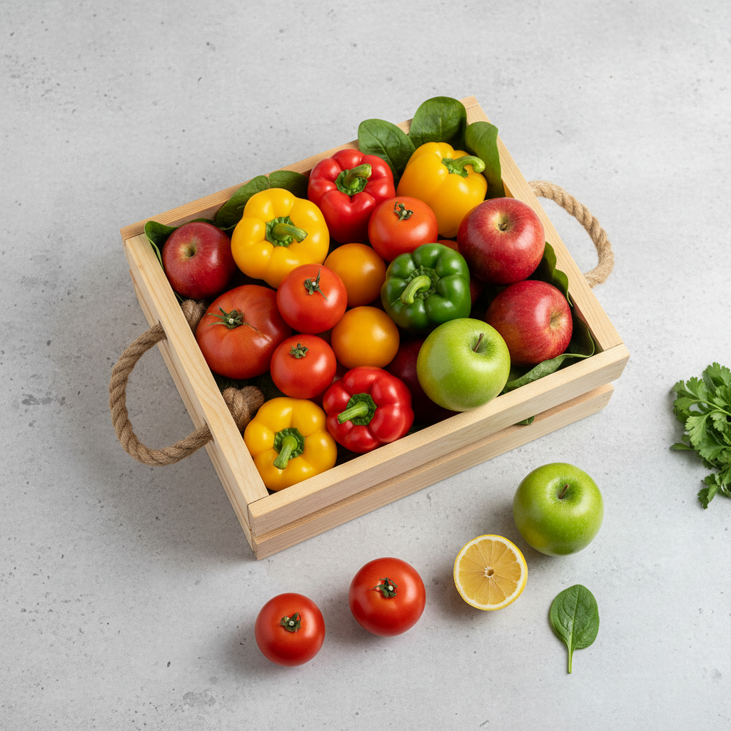Rustic Rope Handle Fruit Rack | Handcrafted Timber Kitchen Storage | FRYDECO