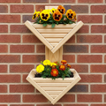 Diamond-Shaped Wall Planter 2 Tier - Geometric Garden Planter | FRYDECO