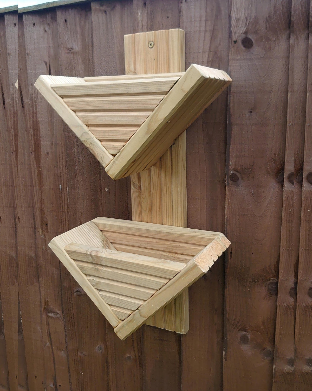 Diamond-Shaped Wall Planter 2 Tier - Geometric Garden Planter | FRYDECO