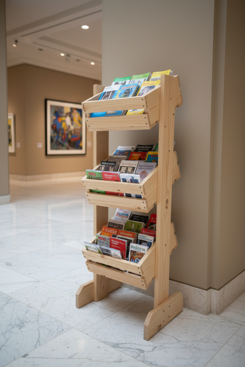 Handcrafted Wooden Display Rack | 3-Tier Storage | FRYDECO