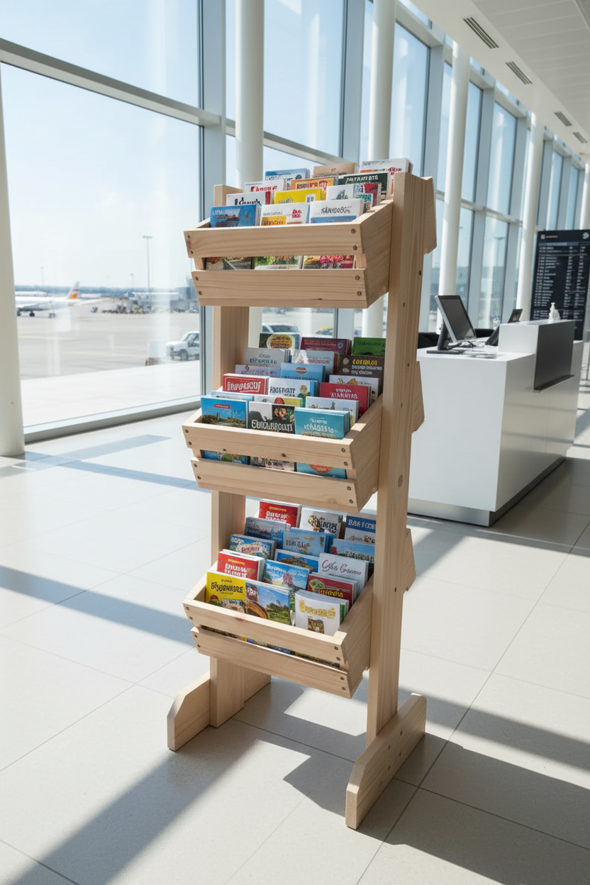 Handcrafted Wooden Display Rack | 3-Tier Storage | FRYDECO