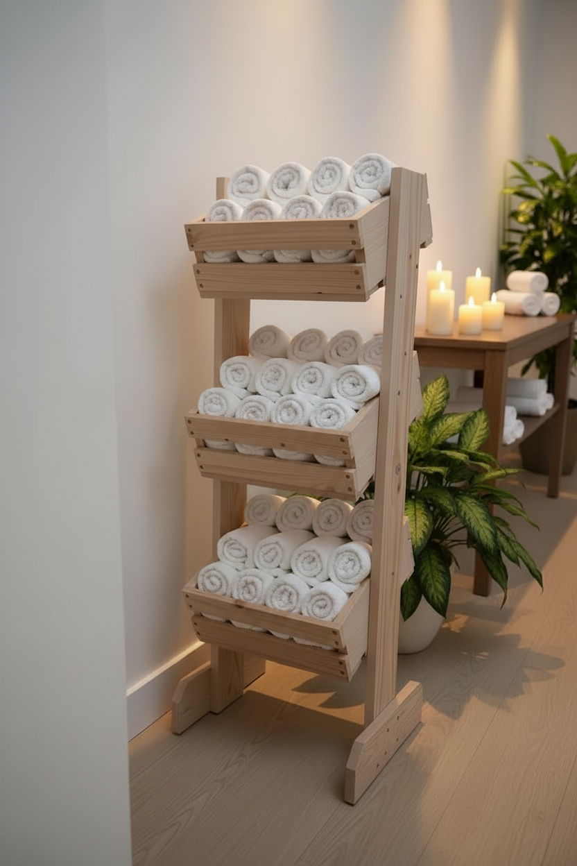 Handcrafted Wooden Display Rack | 3-Tier Storage | FRYDECO