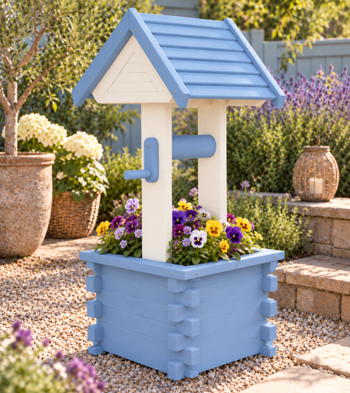 Cottage Wishing Well Garden Planter