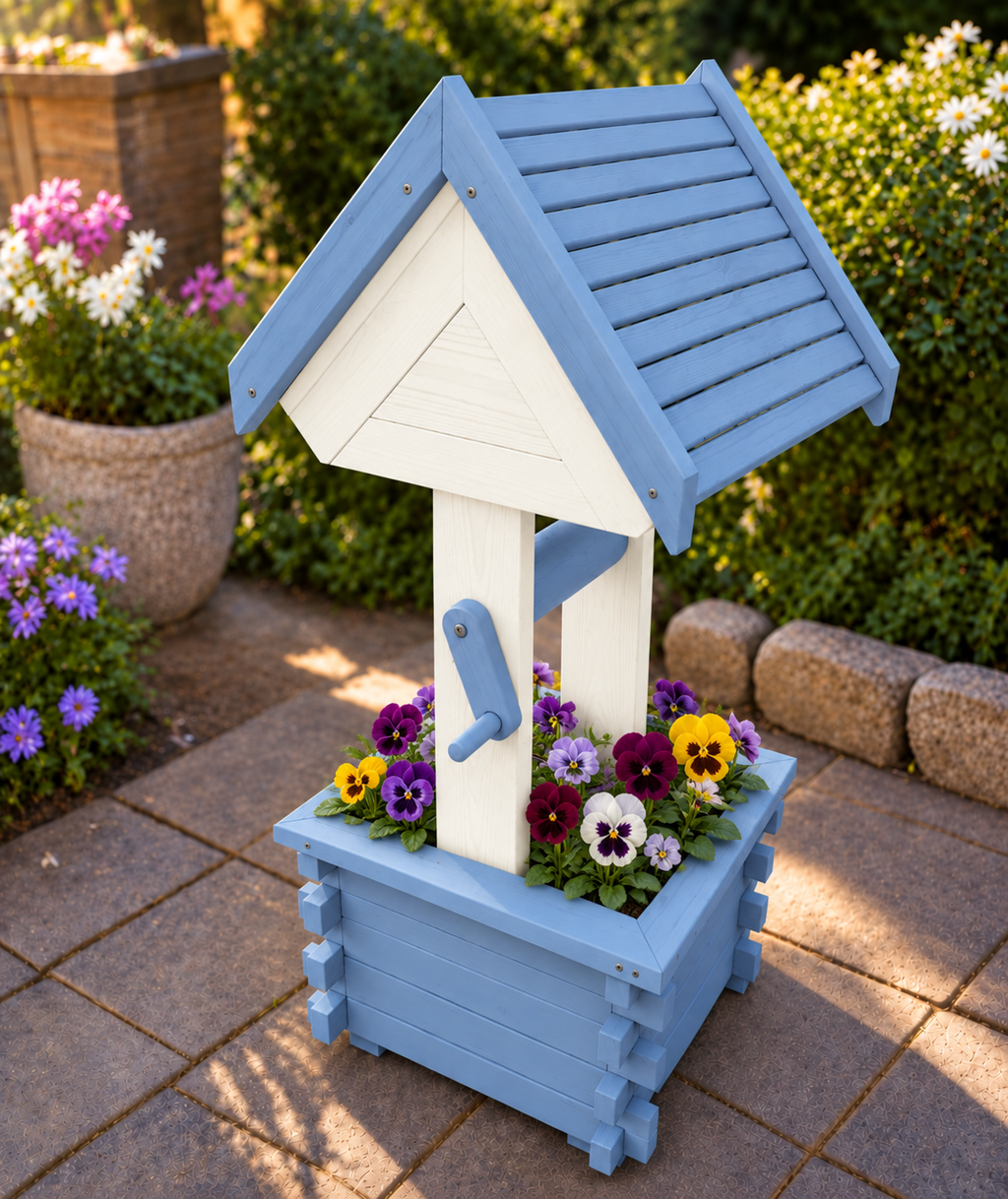 Cottage Wishing Well Garden Planter