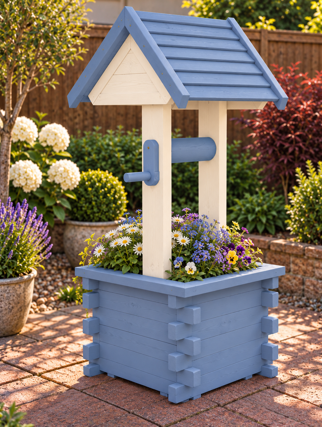 Cottage Wishing Well Garden Planter