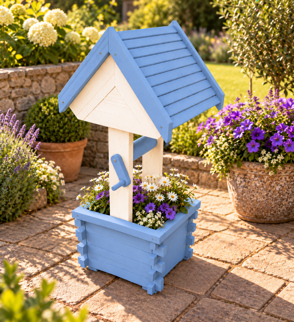 Cottage Wishing Well Garden Planter