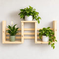 Handmade Multi-Level Pine Wall Shelf 90cm